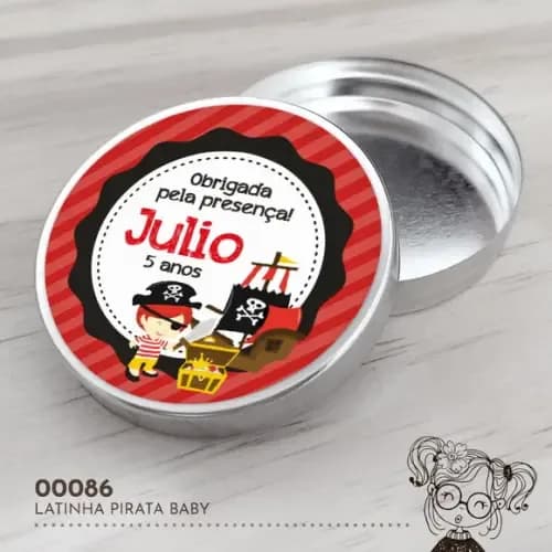Latinha Adesivada Pirata - 00086
