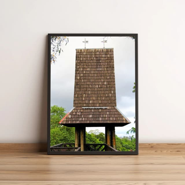 Quadro Cabana com Telhado de Madeira 103