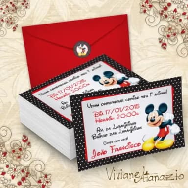 Convite Mickey - 00091