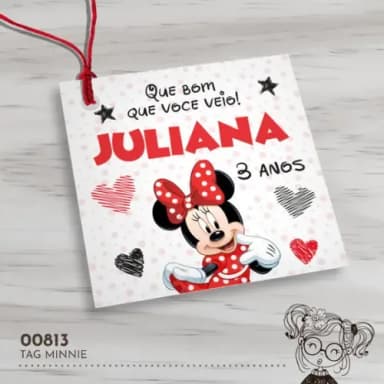 Tag Quadrada Minnie - 00813