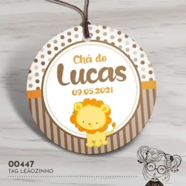 Tag Redonda Leãozinho - 00447