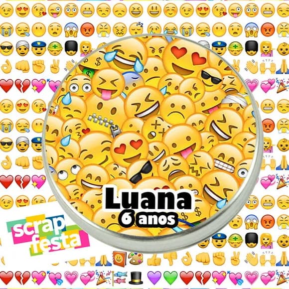 Latinhas Personalizadas Festa Emoticons