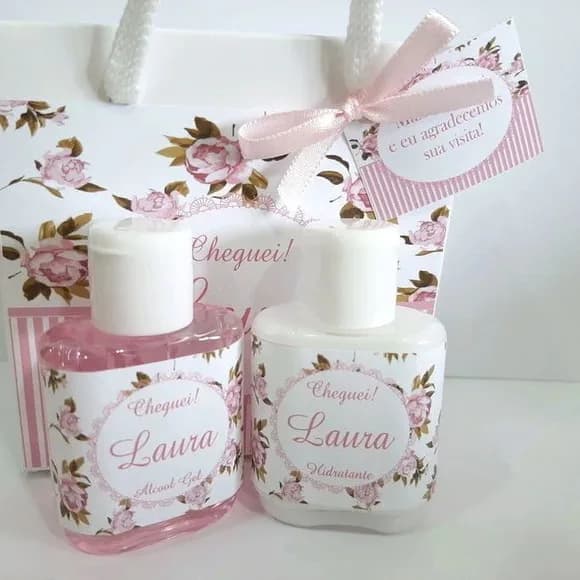 Kit Lembrancinha Álcool Gel e Hidratante