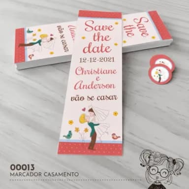 Marcador de Livro Save The Date - 00013