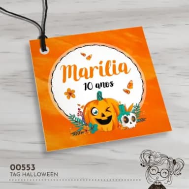 Tag Quadrada Halloween - 00553