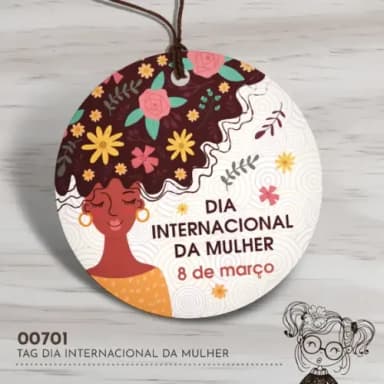 Tag Redonda Dia Internacional da Mulher - 00701