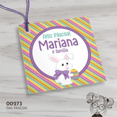 Tag Quadrada Páscoa - 00273