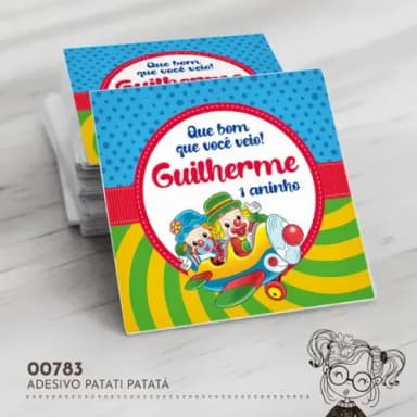 Adesivo Quadrado Patati Patatá - 00783