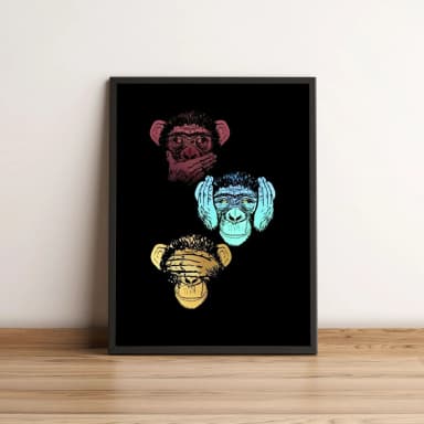 Quadro Os Três Macacos 204