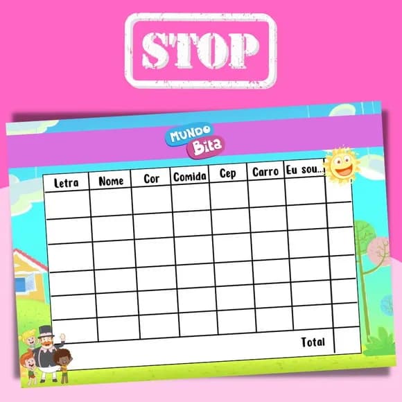 Jogo do Stop ( Conhecido Como Adedanha)