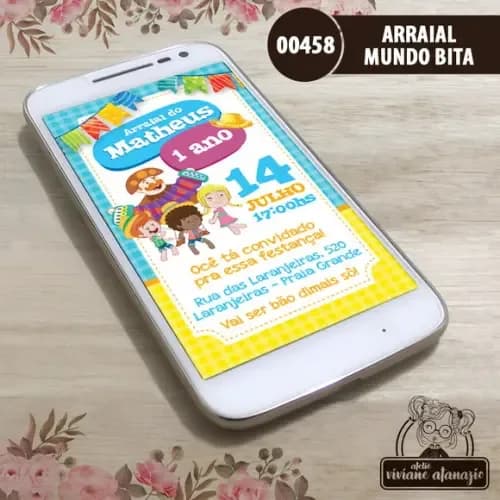 Convite Digital Arraíá Mundo Bita