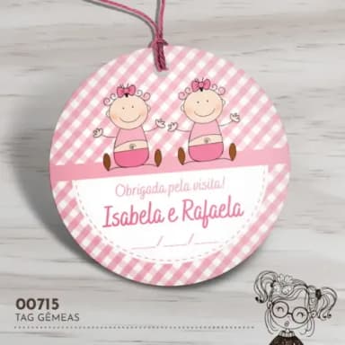 Tag Redonda Gêmeas - 00715