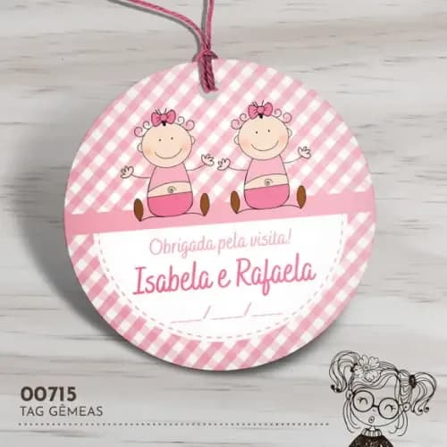 Tag Redonda Gêmeas - 00715
