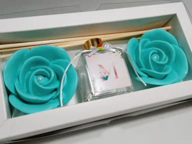 Presente de Aniversário, Aromatizador com Sabonetes Rosas