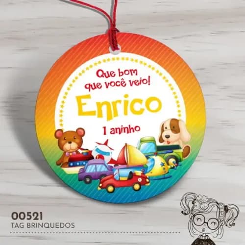 Tag Redonda Brinquedos - 00521