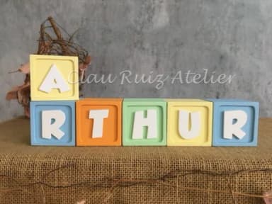Candy Colors - Cubos 6x6cm Ts Decoração Bebê