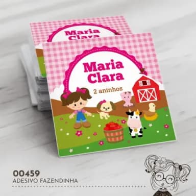 Adesivo Quadrado Fazendinha - 00459