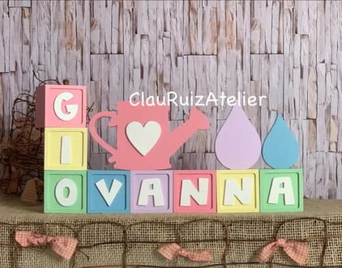 Candy Colors Cubos 6x6cm + Regador + Gotinhas Chuva de Amor