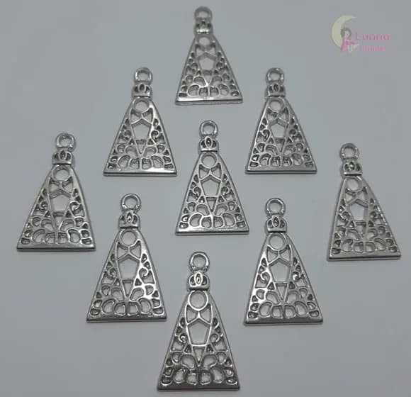 Pingente Nossa Senhora Aparecida Prata - Pct C/5 Unid