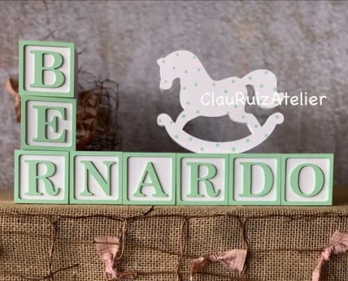 Cubos 6x6cm Ts + Cavalinho de Balanço
