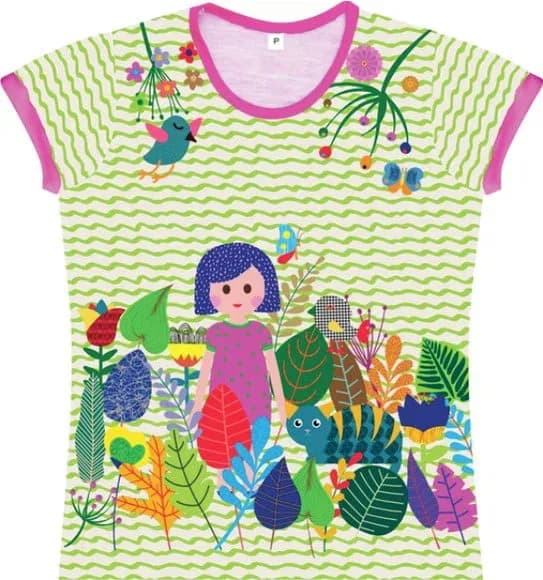 Baby Look Infantil Meninas no Jardim