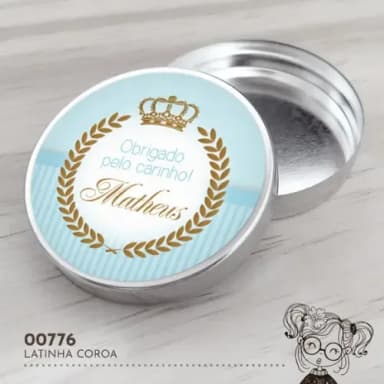 Latinha Adesivada Coroa - 00776