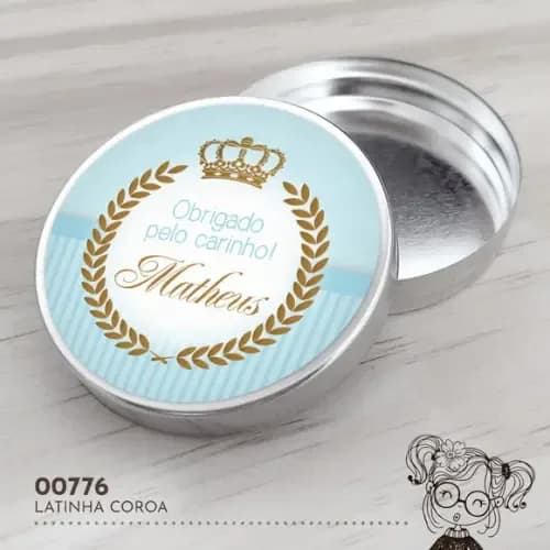 Latinha Adesivada Coroa - 00776