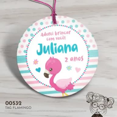 Tag Redonda Flamingo - 00532