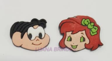 Apliques Emborrachado de Personagem Animado - pct c/ 12 unid