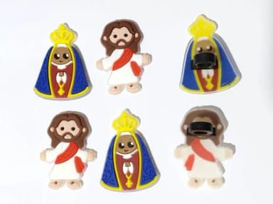Lápis C/ponteira Jesus e Nossa Senhora Pacote com 6 Unidades