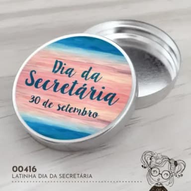 Latinha Adesivada Dia da Secretária - 00416
