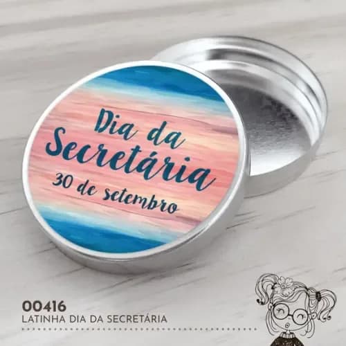 Latinha Adesivada Dia da Secretária - 00416