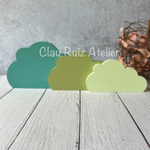 Trio de Nuvens - Decoração Bebê