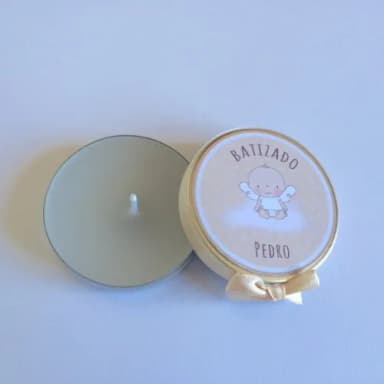 Lembrancinha p/ Batizado - Vela Aromática