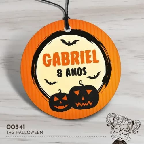 Tag Redonda Halloween - 00341