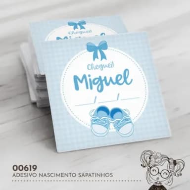 Adesivo Quadrado Sapatinhos - 00619