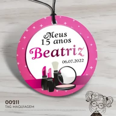 Tag Redonda Maquiagem - 00211