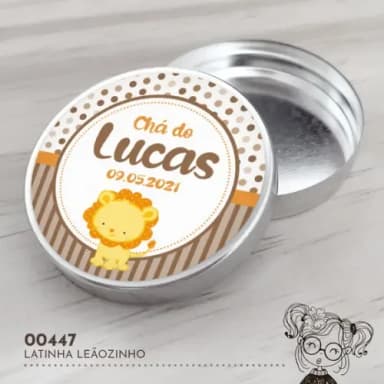 Latinha Adesivada Leãozinho - 00447