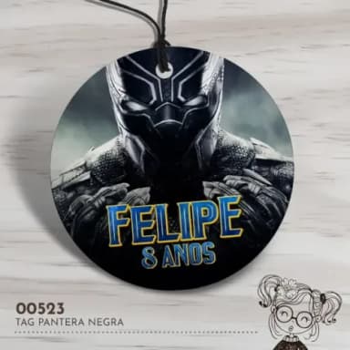 Tag Redonda Pantera Negra - 00523