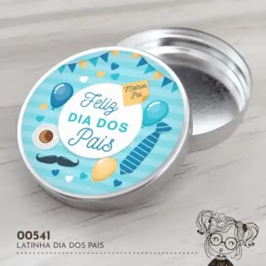 Latinha Adesivada Dia dos Pais - 00541