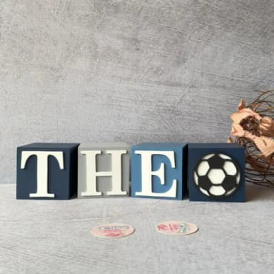 Futebol - Cubos 8x8cm Decoração Bebê