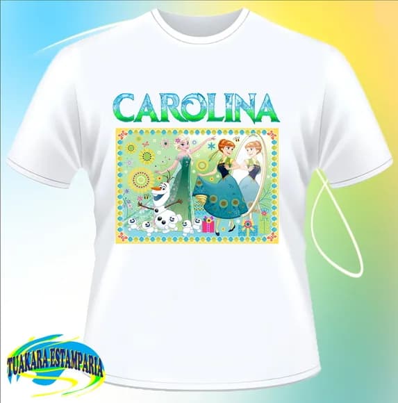 Camiseta Frozen Fever - Anna e Elsa