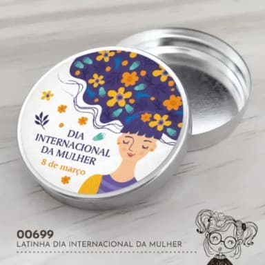 Latinha Adesivada Dia Internacional da Mulher - 00699