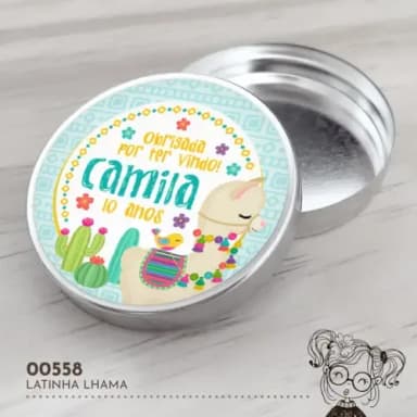 Latinha Adesivada Lhama - 00558