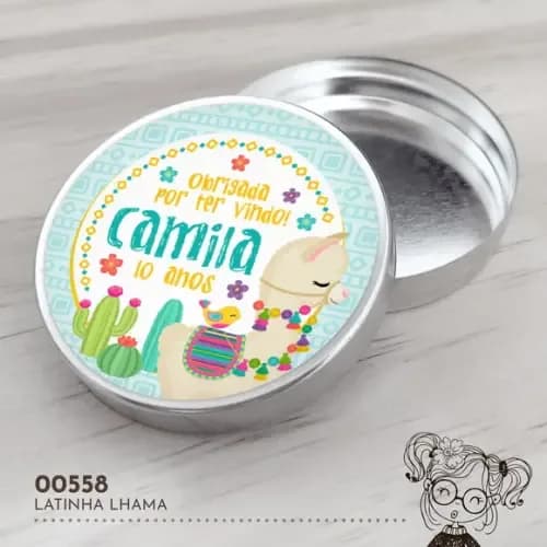 Latinha Adesivada Lhama - 00558