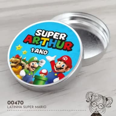 Latinha Adesivada Super Mario - 00470