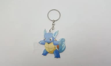Chaveiro Pokémon Wartortle em Acrílico Uv
