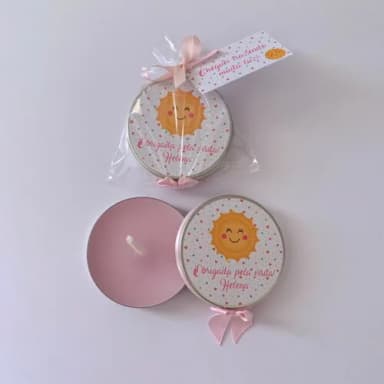 Lembrancinha Maternidade Vela Aromática Sol