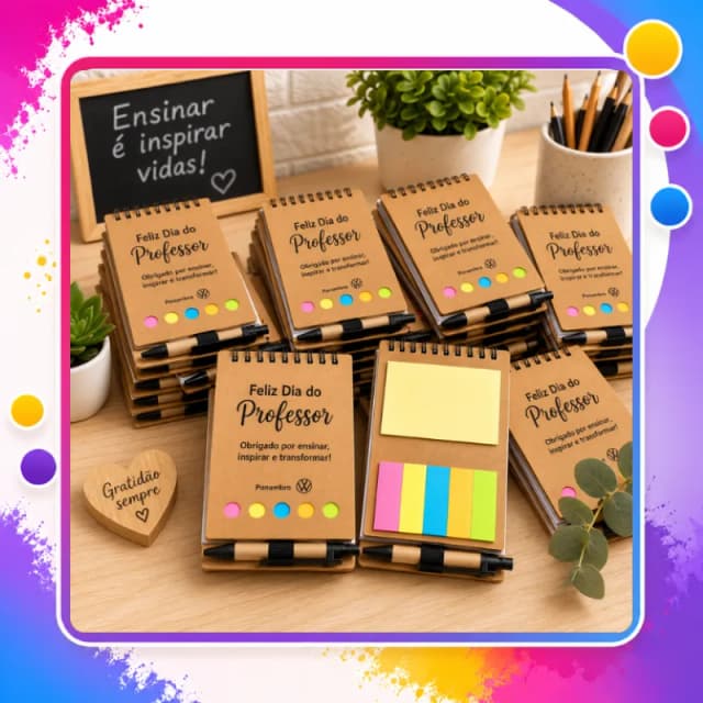 Bloco De Anotações Ecológico Com Caneta Personalizada