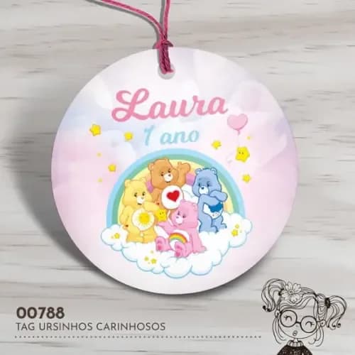 Tag Redonda Ursinhos Carinhosos - 00788